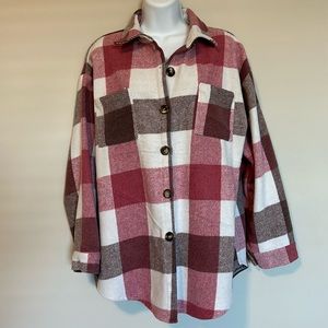 Plaid Button-Down Shacket